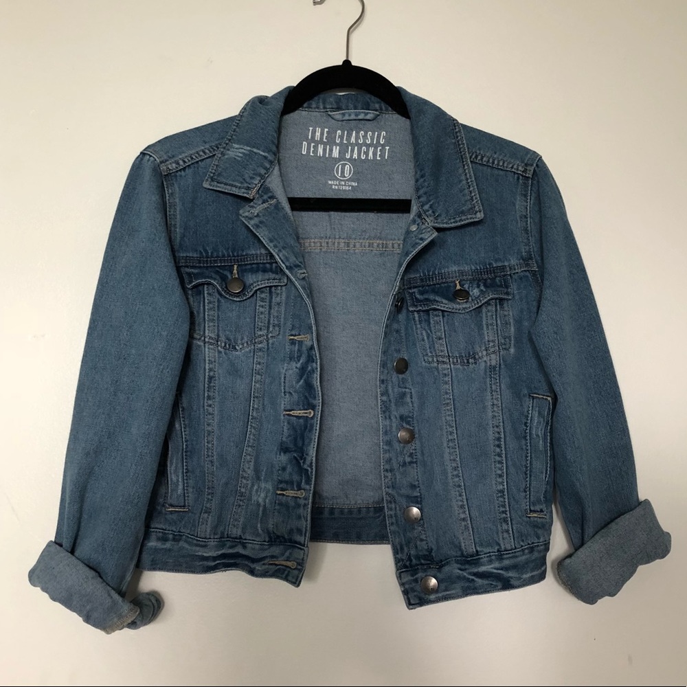 Cropped Denim Jean Jacket
